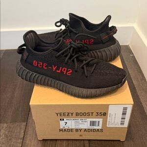 Adidas Yeezy Boost 350 Kids Sneakers - Black and Red